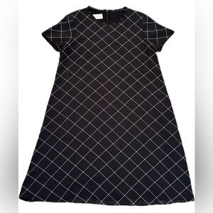 Chic Black and White Grid Pattern Dress